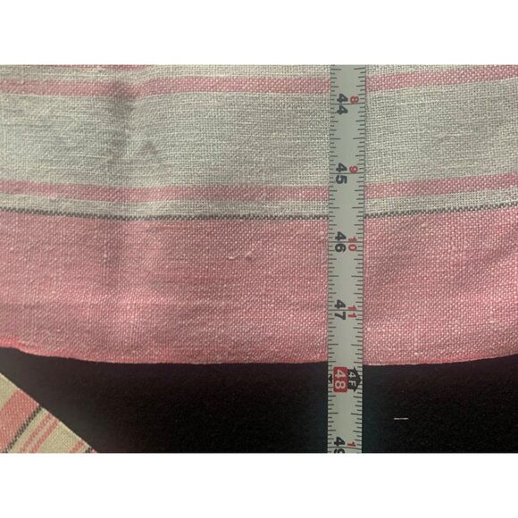 Vintage Plaid Cotton Tablecloth & Napkin Set in Pink & Aqua 48 inch - Picture 11 of 16